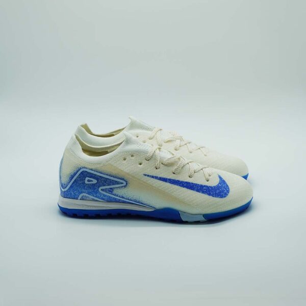 Nike Air Zoom Mercurial Vapor 16 Elite Trainer - Beige/Blue - Image 2